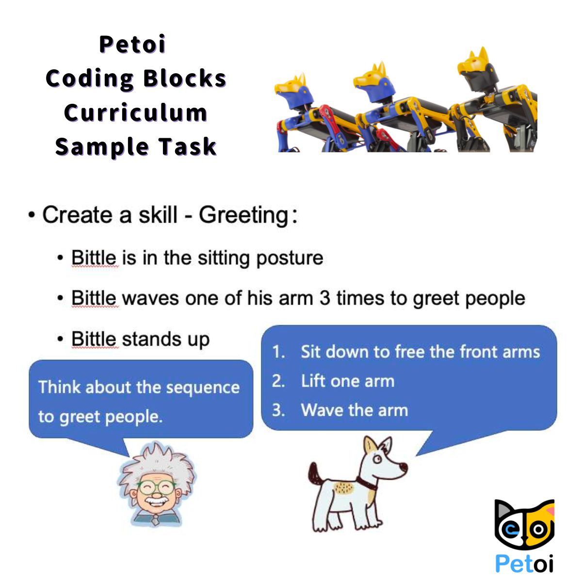 PetoiCamp's tweet image. Are you struggling to get your kids to be interested in programming / robots? Look no further!
ow.ly/gA3u50PBG8e
#programmablerobot #kidscoding #stemed #firstrobotics #codingclasses #stemkids #stemactivities #playfullearning #stemlearning #codingfun #robotech #robotics
