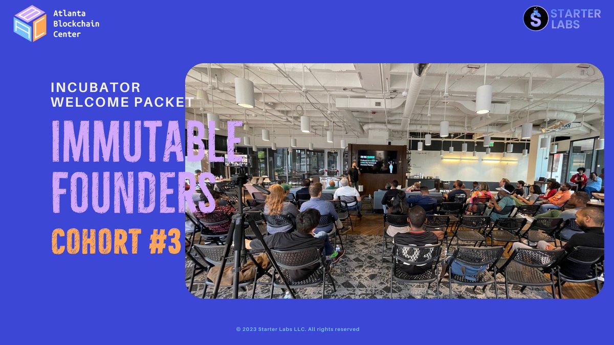 AtlantaChain's tweet photo. Our #ImmutableFounders program is a uniquely resourceful program designed for projects along all stages of development. Created by blockchain and industry veterans, our goal is to find innovative projects and talent to help develop, execute and scale their ideas.

We are building tomorrow’s #blockchain leaders through hands-on support, technical assistance, extensive marketing support, education and training, a high-powered investor network, industry partners and resources and a dedicated team ready to kickstart your dreams.

To date, this program has been the only predictable path for Web3 companies to get nurtured and funded in the entire Metro Atlanta region.

Cohort #3 kicks off tomorrow - stay tuned for additional information about each company!