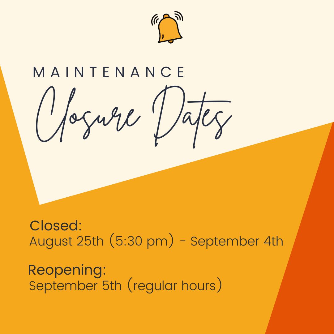 Vecova's tweet photo. 🚧 REMINDER: TEMPORARY CLOSURE 🚧
This is a friendly reminder that our main facility is set to temporarily close to the public starting from August 25 at 5:30 p.m. and will swing back into action on September 5.
❤️ #Vecova #TemporaryClosure https://t.co/92wpcVeKE2