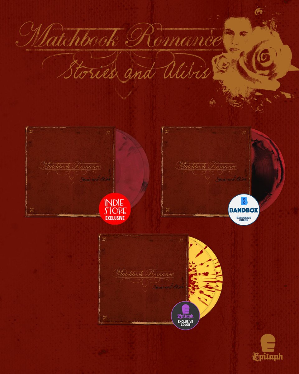 Celebrating 20 years of #StoriesandAlibis! Pre-order these limited edition anniversary vinyl now! Available 10/13. matchbookromance.ffm.to/storiesandalib…