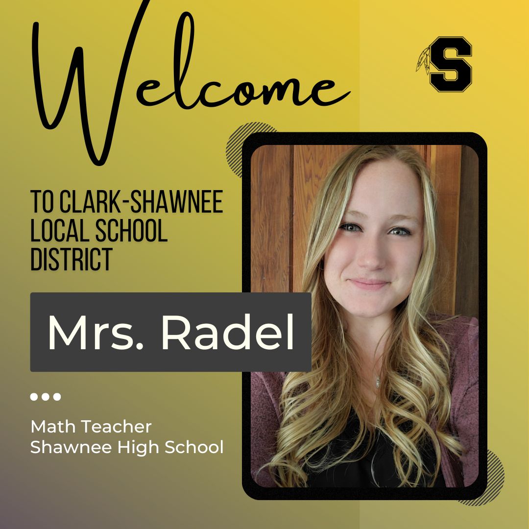 CSLocalSchools's tweet photo. Join us in welcoming Mrs. Allyson Radel to Clark-Shawnee Local School District! 🖤💛

#ShawneeBrave https://t.co/Upc4r03p2T