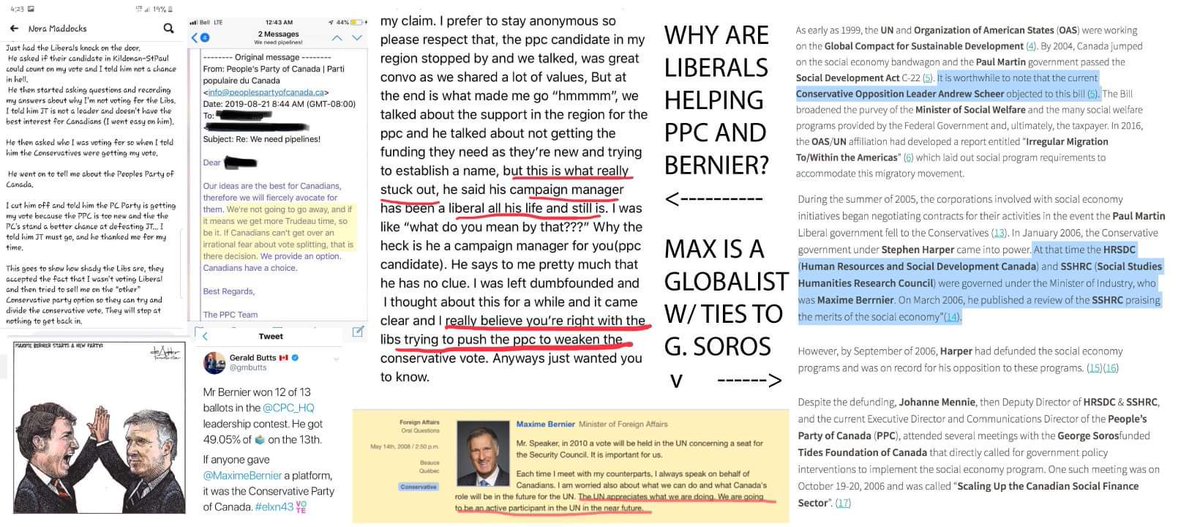 AGNCanada's tweet photo. @RobinEn04352276 @Harmony47383691 @HarleyT98387309 Quit projecting, we all know Bernier the #LibConArtist is a closet Liberal and the PPC are even funded (and supported) by Liberal’s, their candidates and campaigners! Seriously, how obvious does it have to be before you stop grifting for the controlled opposition?! https://t.co/9H92rBr0Zl