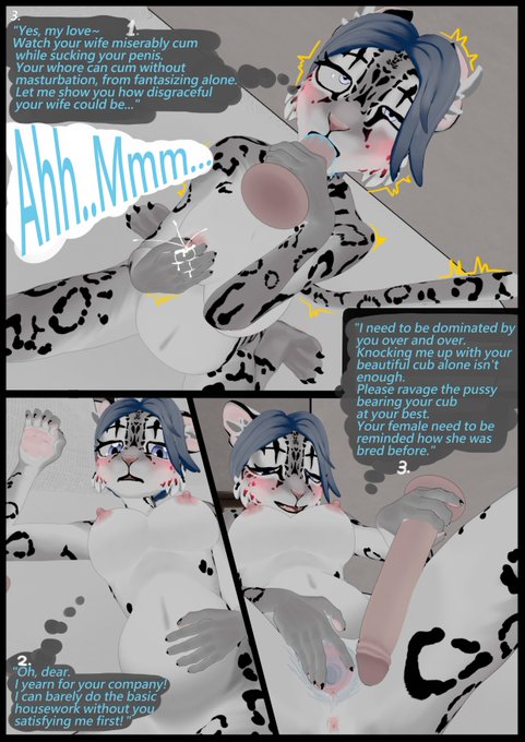Hanna the snow leopardess is having trouble with her big belly~ This is probably the first comic I made(for<a href="/tag/furry"class="tags"><span>#furry</span></a><a href="/tag/nsfw"class="tags"><span>#nsfw</span></a><a href="/tag/yiff"class="tags"><span>#yiff</span></a>