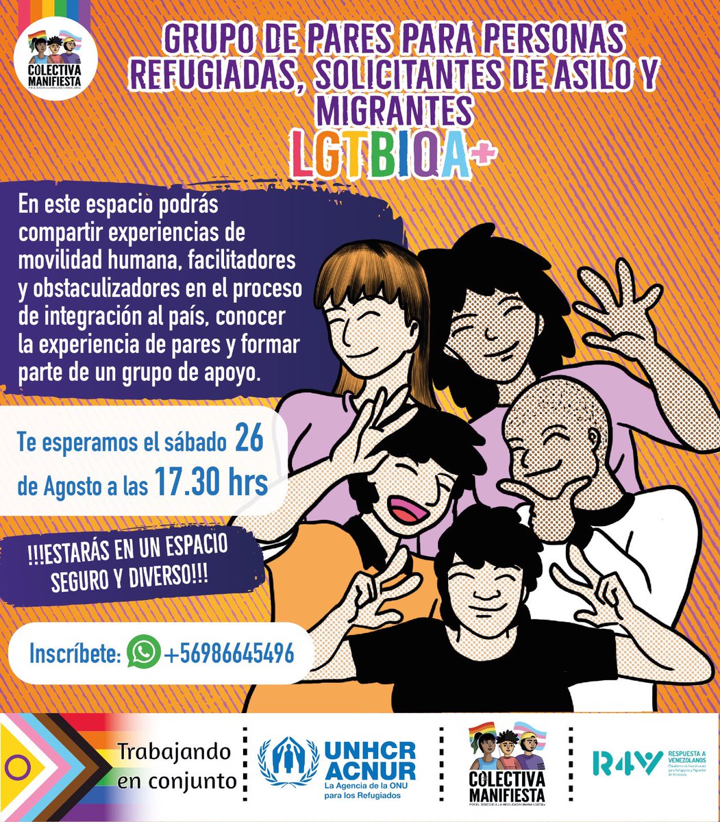 Este sábado les esperamos en una nueva sesión de grupo de pares, donde podrás encontrar personas para compartir experiencias migratorias, pero también para participar en talleres necesarios para la integración.