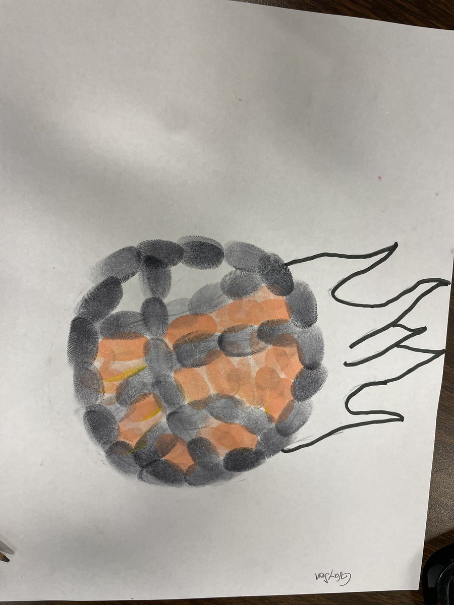 Today in Forensics we made fingerprint art e-bike practicing what we’ve learned! #ECSscience