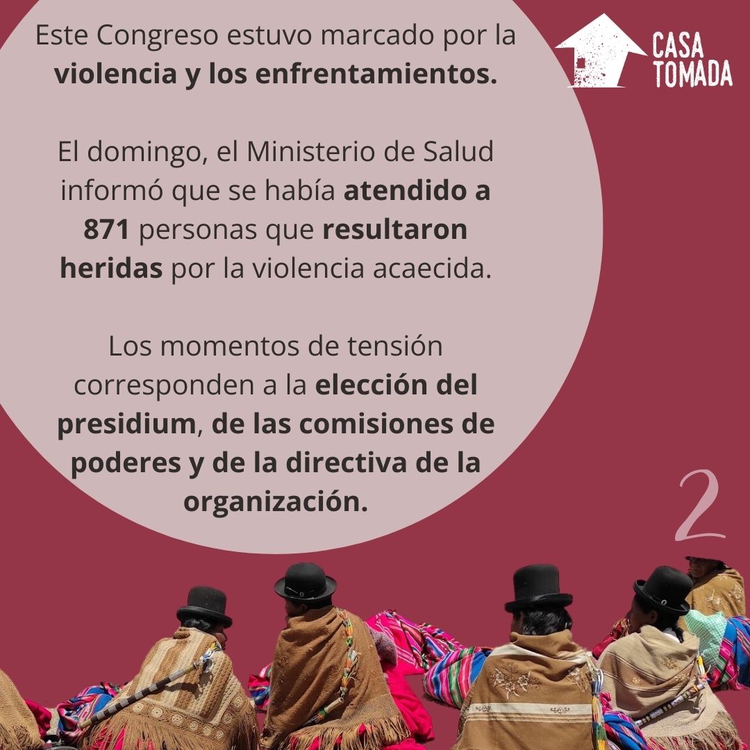CasaTomadaBol's tweet image. El Congreso de la #CSUTCB ha generado mucha polémica  estos días.

Desde #CasaTomada, te dejamos algunos datos y una breve reflexión sobre el peligro de fraccionar las organizaciones sociales.