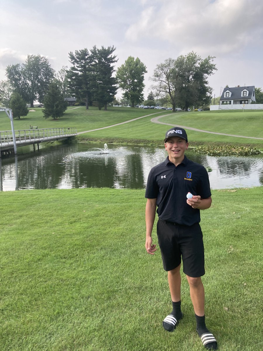 ont_athletics's tweet photo. 🔥COMING IN HOT! Sophomore Colton Blevins cut up Twin Lakes today with a 35 par to lead OHS. The Warriors and Madison finished the dual in a 153-153 tie #GoONT @schoolsontario @WarriorOzone https://t.co/VGejI72A43