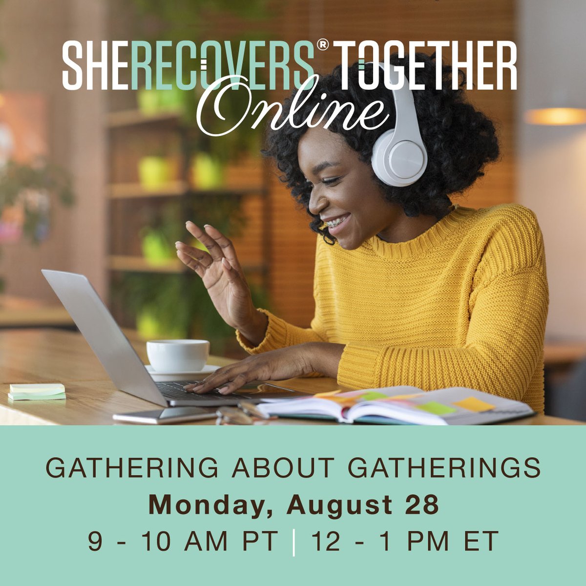 She_Recovers's tweet photo. Are you new to the SHE RECOVERS Community or curious to learn more about the free SHE RECOVERS Together Online Gatherings? 🔗 https://t.co/OjuO5mSt2x

#SHERECOVERS #SHERECOVERSTogether #SHERECOVERSGatheringAboutGatherings https://t.co/ObN2XyFpyG