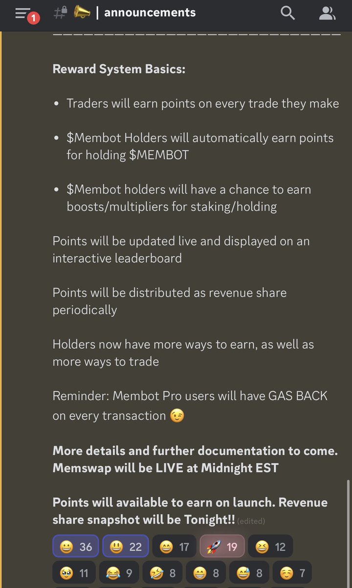 MRMILLI0NAIRE's tweet image. Bullish news just dropped in the @memboteth discord. 

-One of the few coins out that are truly building a great product. 
-Bullish discord trading BOT 
-Trading earns you points and you get points by holding 

   *SWAP SITE GOES LIVE TONIGHT* 

Been holding a great floor, with a…