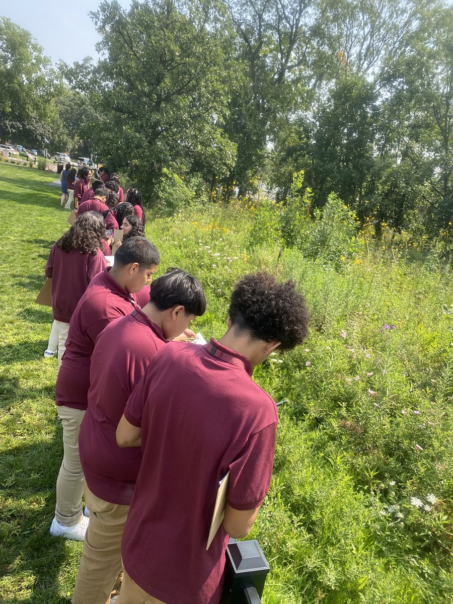 Starting off ecology investigation outside! Making observations today along our beautiful nature path 🌳 #mortonpride