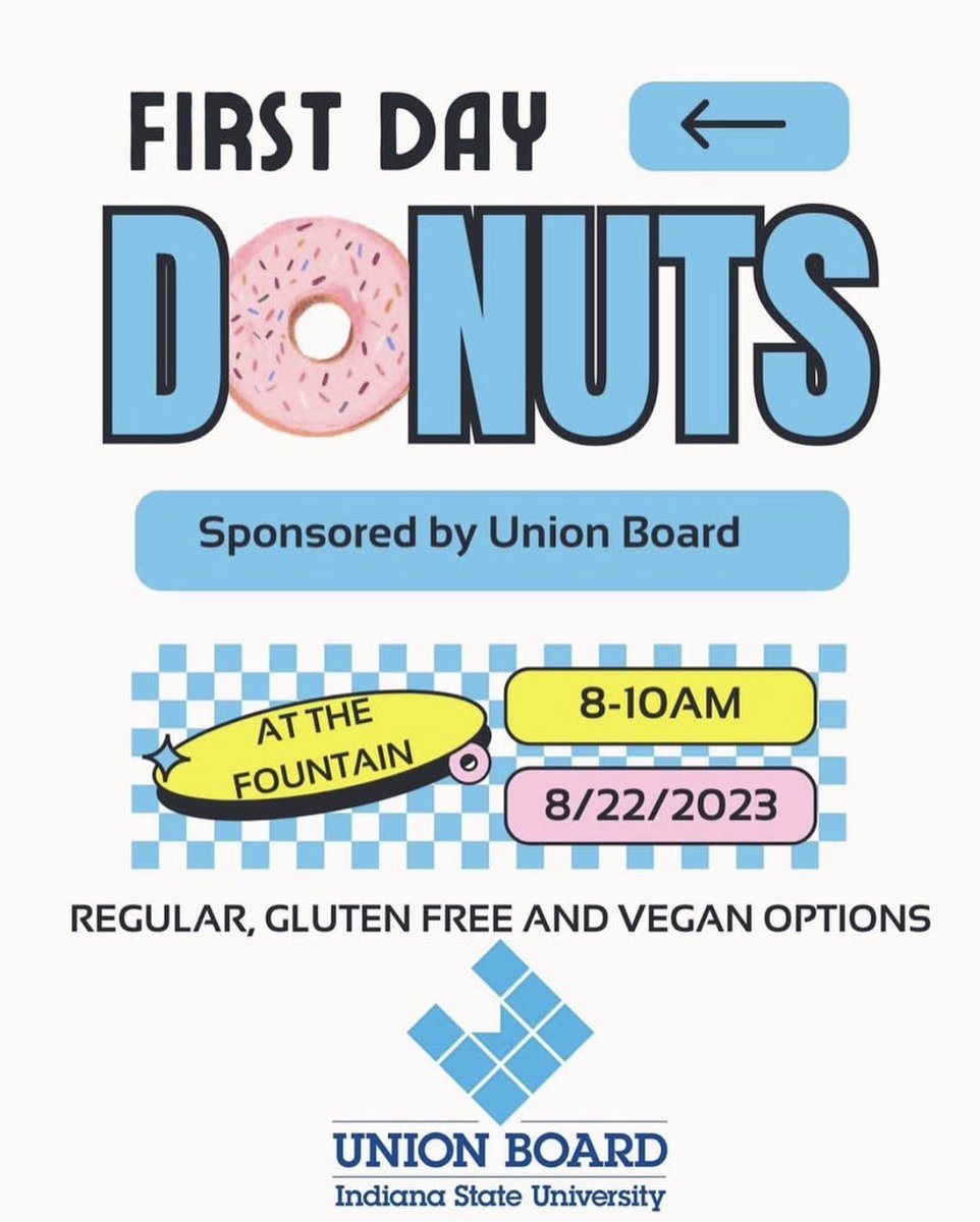 Get ready for classes starting tomorrow with <a href="/UBindstate/">Union Board @ STATE</a> First Day Donuts!