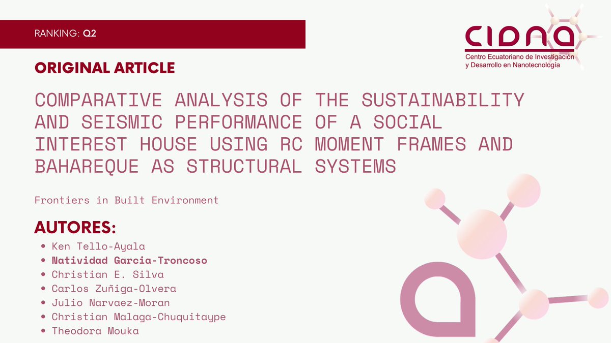 Destacamos la reciente publicación de nuestra investigadora <a href="/Nati_G_12/">Natividad Garcia T.</a> en Front. Built Environ. #Q2

 Link paper: shorturl.at/cJP25

Conoce más en el siguiente Hilo #EspolEsCiencia #ADNEspol #CIDNAespol #ESPOLDivulga