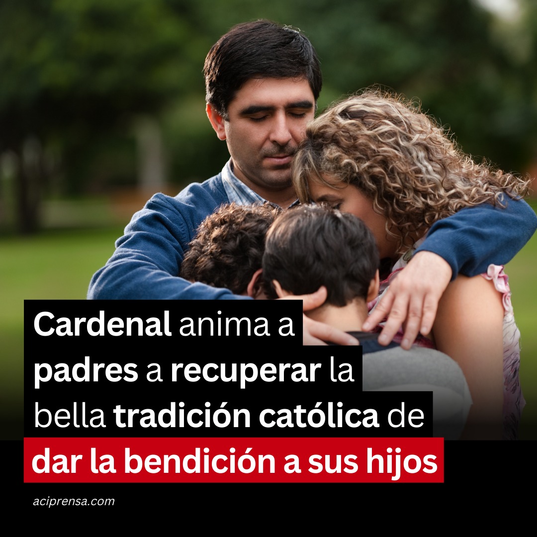 aciprensa's tweet photo. El Arzobispo de Nueva York @CardinalDolan animó a los padres a recuperar en agosto la tradición de bendecir a los hijos. "Ustedes, los padres, tienen la gran capacidad de rezar por sus hijos y pedir la protección de Dios", dijo. ¿Y tú bendices a tus hijos? https://t.co/wIWwKeOTCD https://t.co/CE19X6Eigc