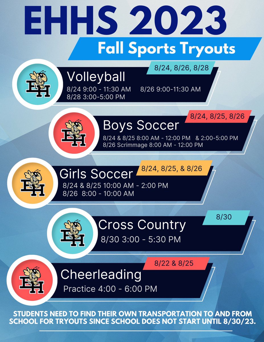 EHHS Athletics tweet media