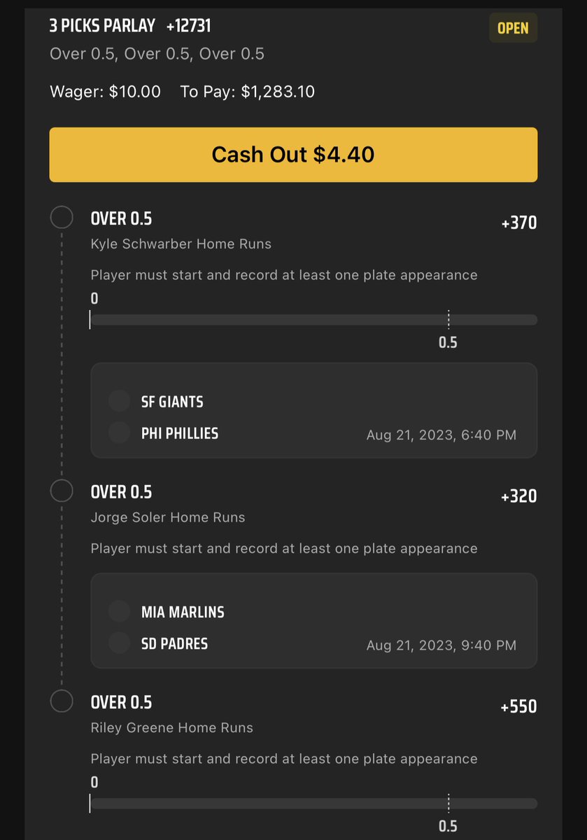 Absolutely neither of these are going to hit. Just got the itch with College Football Week 0 coming up this Saturday. Don’t tail 😂

#GamblingX