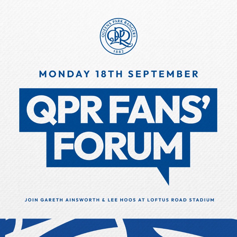 QPR's tweet photo. Got a question for next month's Fans' Forum? ๐ฌ
Tweet yours with #QPRFansForum or email marketing@qpr.co.uk ๐ง