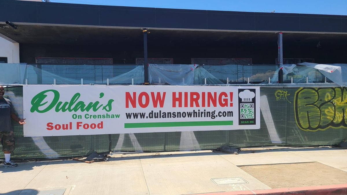 mbanner_8's tweet photo. ⁦@MayorOfLA⁩ ⁦@mhdcd8⁩ ⁦⁦⁦@sydneykamlager⁩ ⁦@ib2_real⁩⁦@CalRestaurants⁩ - After Metro Rail Construction, Covid-19 shut downs and 30 years of disinvestment + Blight - Dulan’s is coming back!  #BlacksBuildingBackBetter https://t.co/m1Iipx7gWV