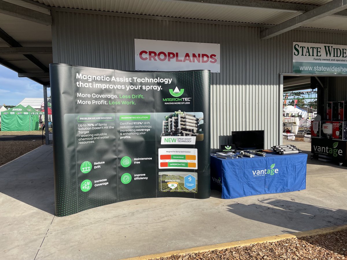 JamesTurtle14's tweet photo. Drop in and say G’Day at AgQuip 2023 #MagrowTec #CroplandsEquipment #VantageNSW https://t.co/TRoKNKNSY2