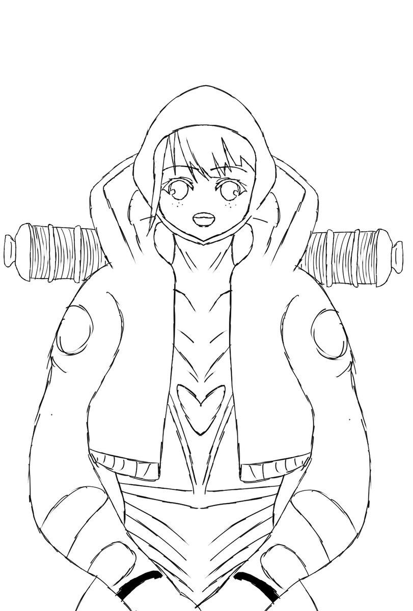 gokusanbrayan's tweet photo. A drawing of @hellokodomoi as wattson from Apex Legends https://t.co/rjf1MvtRRd