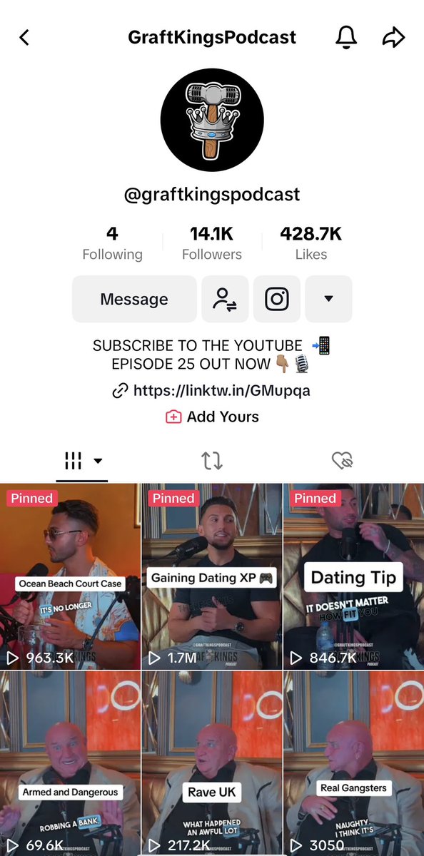 GraftKingsPod's tweet photo. Find us on TikTok - https://t.co/fqgk2Luo2M https://t.co/T4Iv4EYwL8