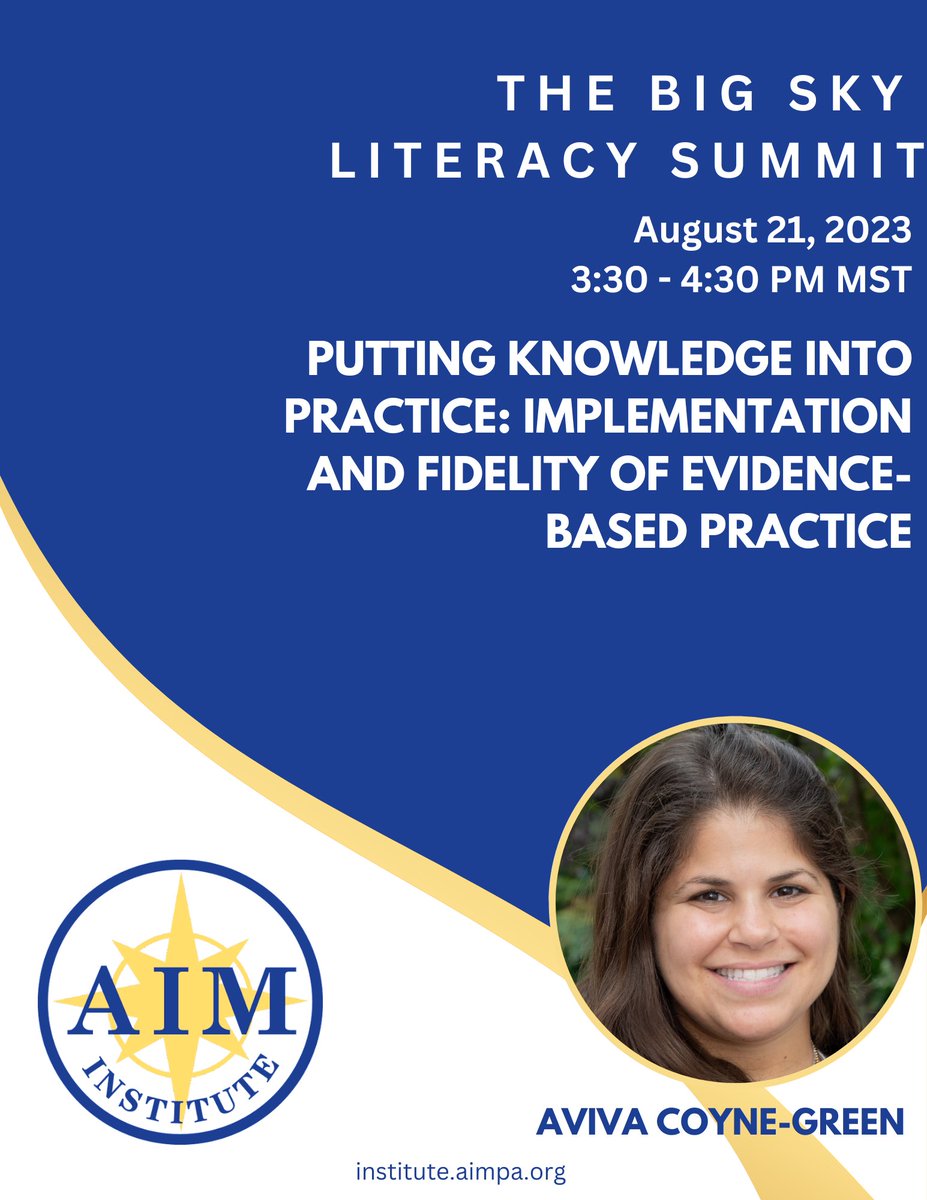 AIMtoLearn's tweet image. @AIMSchool’s @avivacg sharing how to put knowledge into practice at @bigskysummit. #implementation #fidelity #ReadingRope