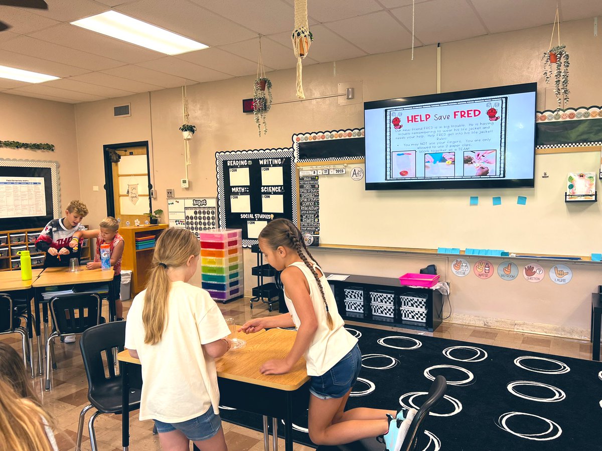 TeamLawrenceEFE's tweet photo. Saving Fred was such a fun, engaging first day of school activity that encouraged teamwork and problem solving! 🤩  highly recommend adding it to your beginning of the year plans ✔️ https://t.co/IwYVb58My9