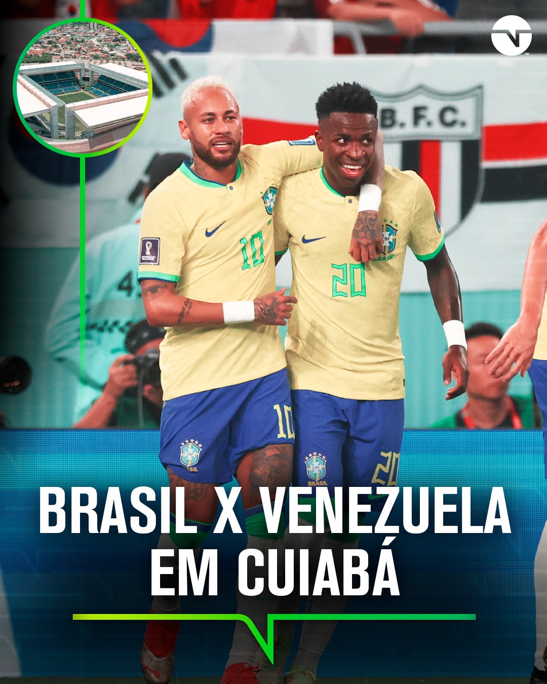CBF anuncia Cuiabá como sede do Brasil x Venezuela pelas