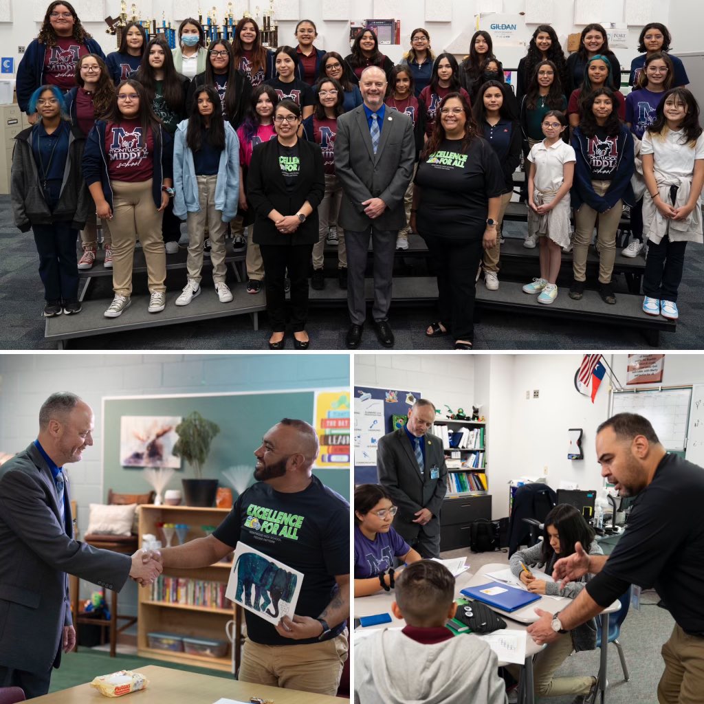 CarmanNate's tweet photo. Great start to the week visiting campuses and seeing students and teachers going full force with engaging collaborative lessons. Inspiring to see meaningful teaching and learning that will take #TeamSISD to new heights of achievement. https://t.co/5udwYlgYe1