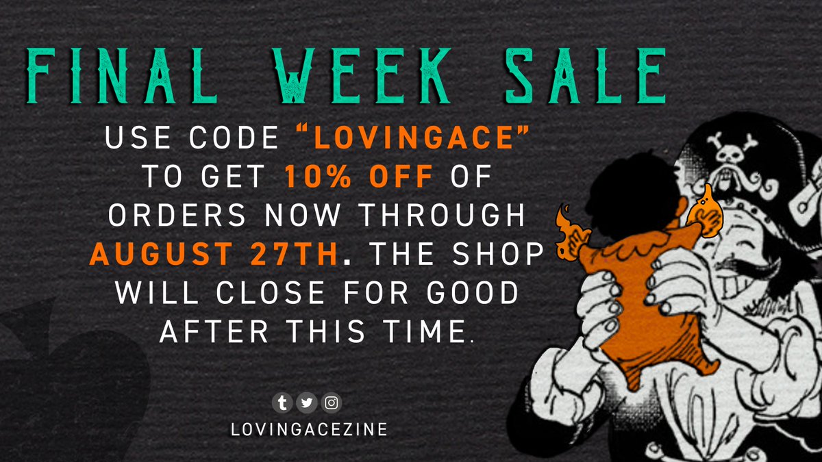AFTERSALES WILL CLOSE AUGUST 27TH

Use code LOVINGACE at checkout to get 10% off your order!  lovingacezine.bigcartel.com