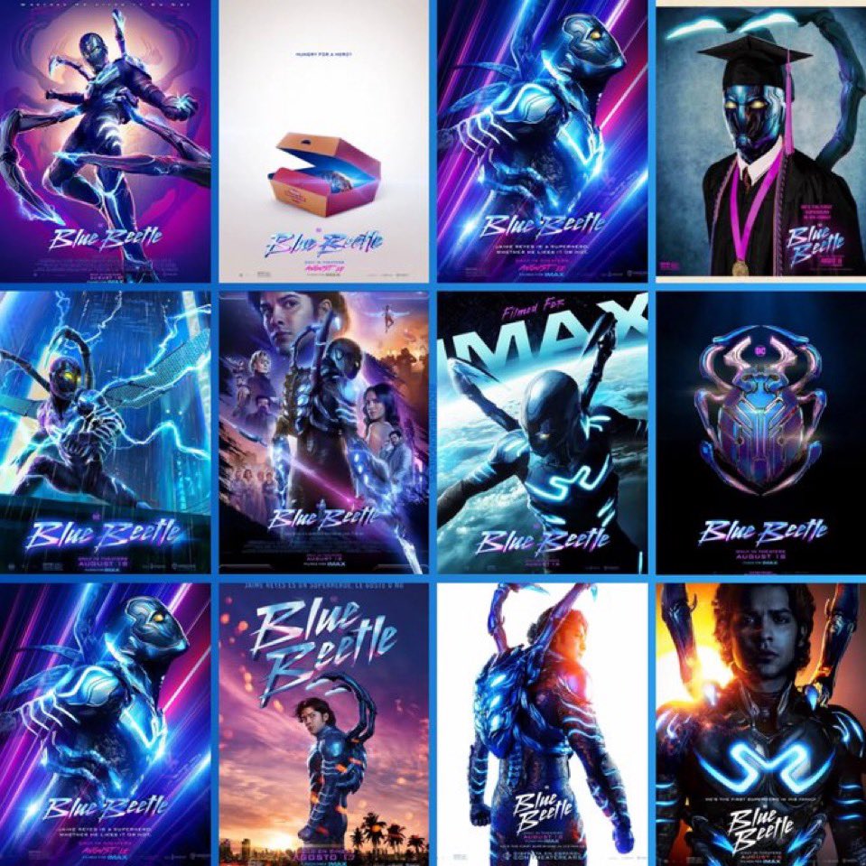 Reza_shuaib's tweet photo. Blue Beetle has some of the best posters for a CBM. https://t.co/VkIKZvmF14