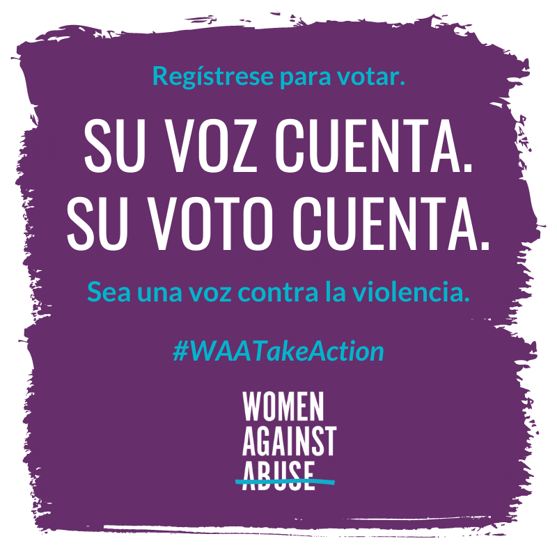 WomenAgnstAbuse's tweet photo. ¡En la mayoría de los estados, la fecha límite para el registro de votantes es ya menos de un mes! https://t.co/ZCyJZLHPOB