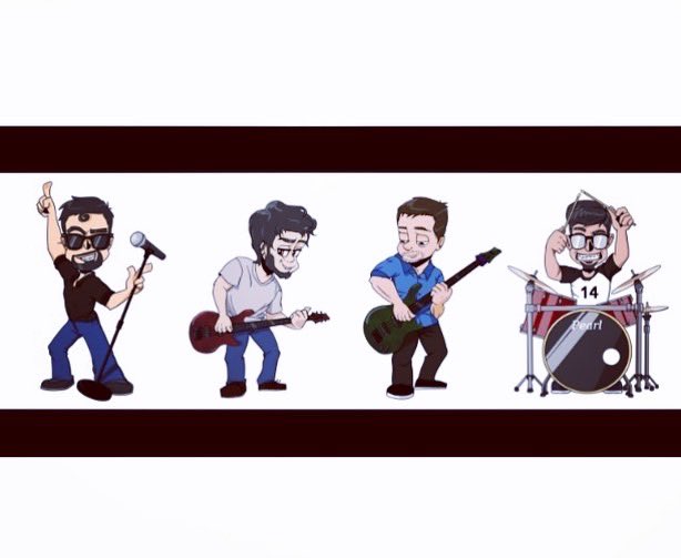 lavanamc's tweet photo. #boybandsforlife even in a foreign land. I drew the #bandmembers of a local expat band when I was living in Wuhan, China. 

#digitalartwork #lavanacolebrooke #coloryoustudio #characterlineup https://t.co/Gvzw0NiKu0