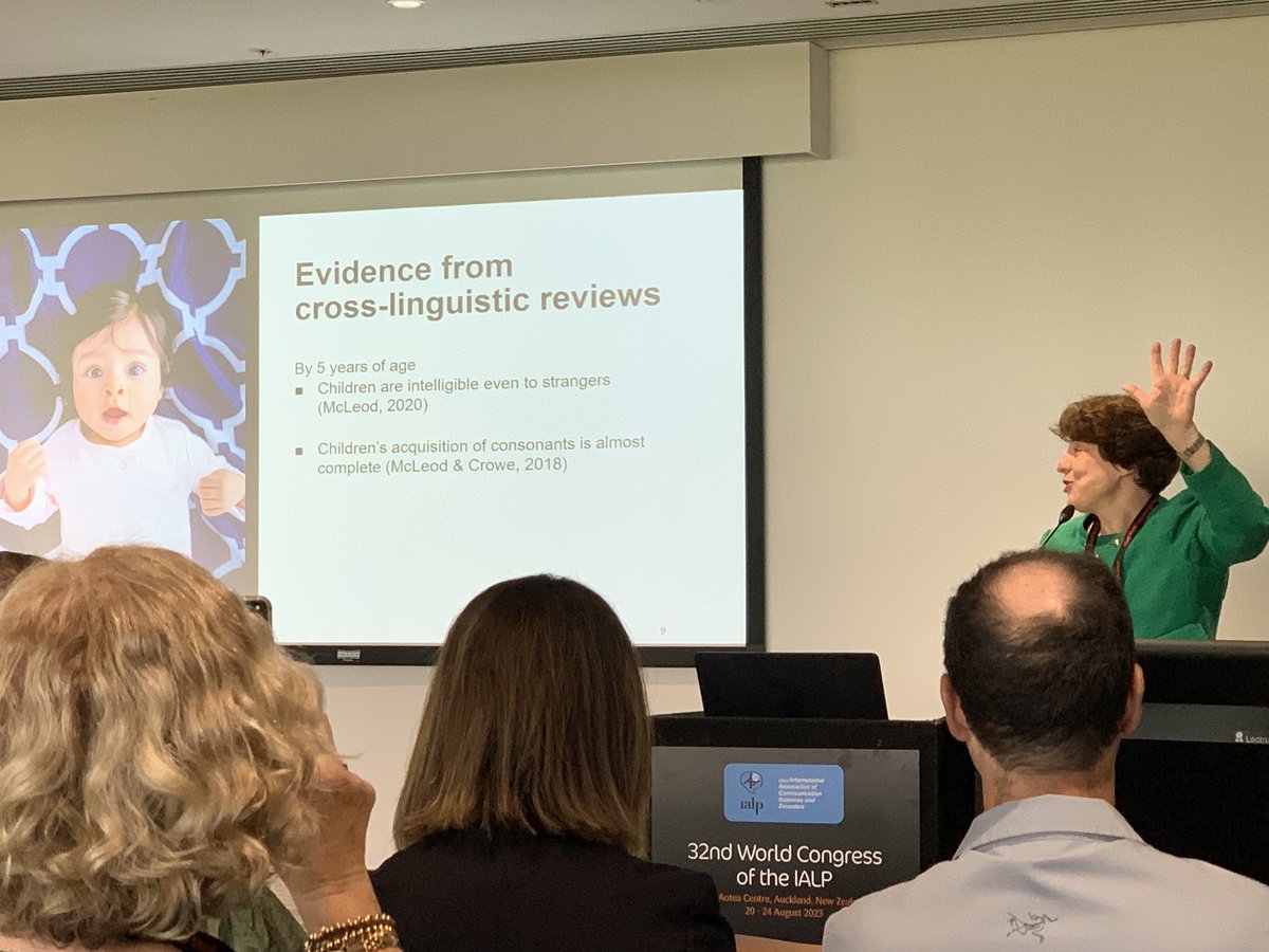 Caitlin Slaney (@caitlin4s) on Twitter photo IALP Day 2: All children are intelligible by age 5 regardless of language!
#IALPAKL2023 <a href="/SharynneMcLeod/">Sharynne McLeod</a> IALP Day 2: All children are intelligible by age 5 regardless of language!
#IALPAKL2023 <a href="/SharynneMcLeod/">Sharynne McLeod</a>