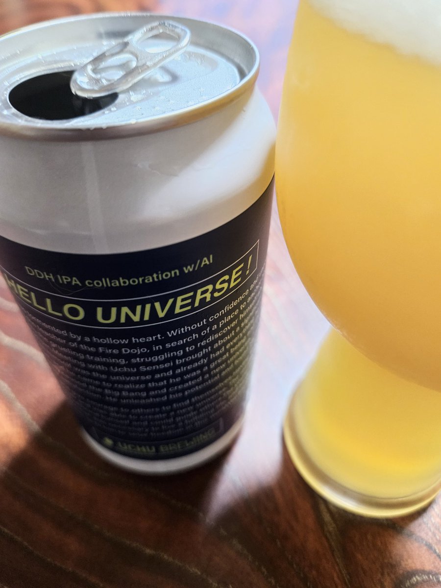 TM71760479's tweet photo. AIとのコラボですって‼️

#UCHU_BREWING
#HELLO_UNIVERSE！
#DDH_IPA_Collaboration_w/AI
#宇宙ブルーイング
#ビール
#クラフトビール https://t.co/a6IClvHr94