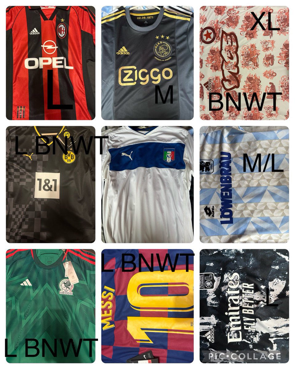 EHShirts's tweet photo. late night sales thread. needs must. dms open. likes and retweets appreciated. prices exclude postage @CornishShirt @N2K2_Shirt @ForbiddenShirts @FootShirtAndy @RetroShirtsFC @shirt_x @_FullKitWankers @WinksFootball https://t.co/xvhypxhbvG