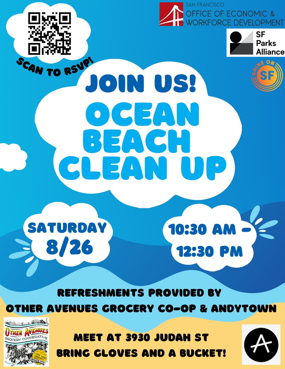 Our summer 2023 Action Awards grantees are already at it! Join Other Avenues this Saturday (8/26) for a beach cleanup with refreshments provided by them and <a href="/AndytownSF/">Andytown Coffee Roasters</a>🏖️☕️