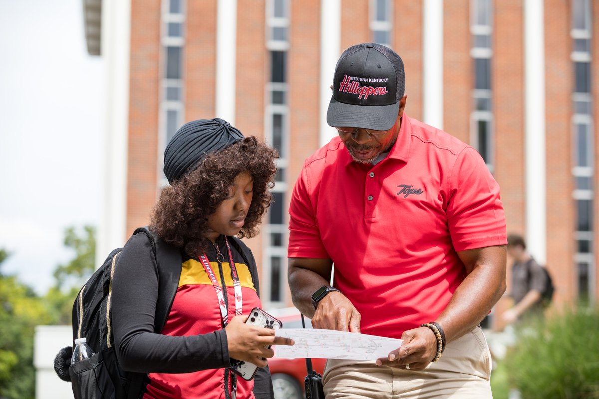 wku's tweet photo. First day of classes at WKU? Check! πβοΈ
We're off to a fantastic start for Fall 2023. Let's keep it going, Tops!
#WKU #WKUFirstDay #College https://t.co/8R9x3UtXbC