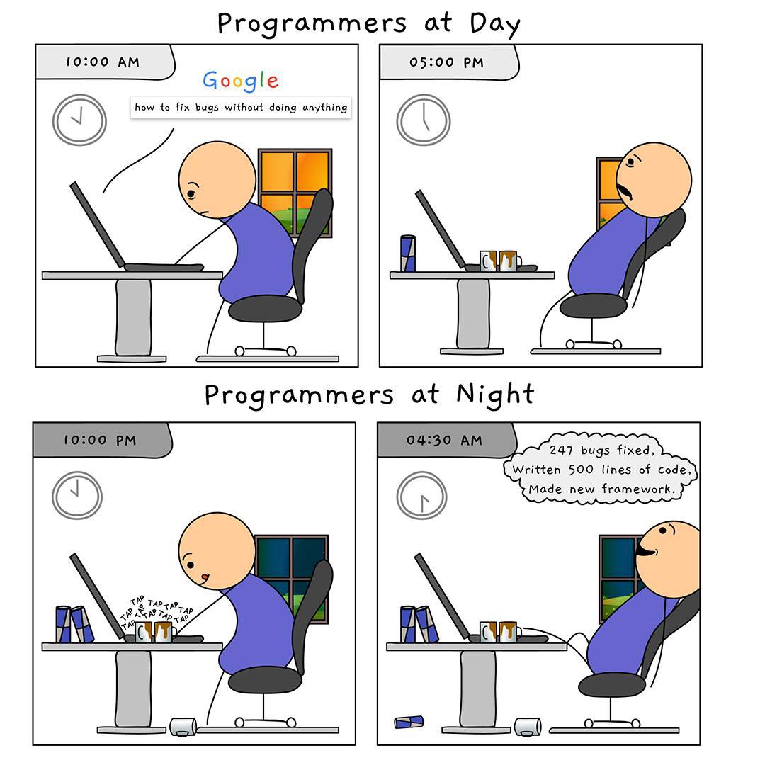powtechelectron's tweet image. Programmers job routine😊

#BigBrotherNaijaAllStars #Asake02Arena