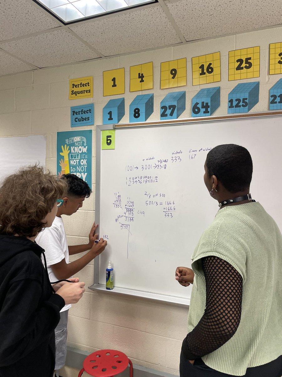 PNaanou's tweet image. First day of school and my classroom “roommate” @msgraymathclass and I did two different tasks in our Algebra 2 classes today and I loved getting to see her students and then mine. #buildingthinkingclassrooms #FirstDayFairfax #weareFC @FallsChurchHS @MathematicsFcps