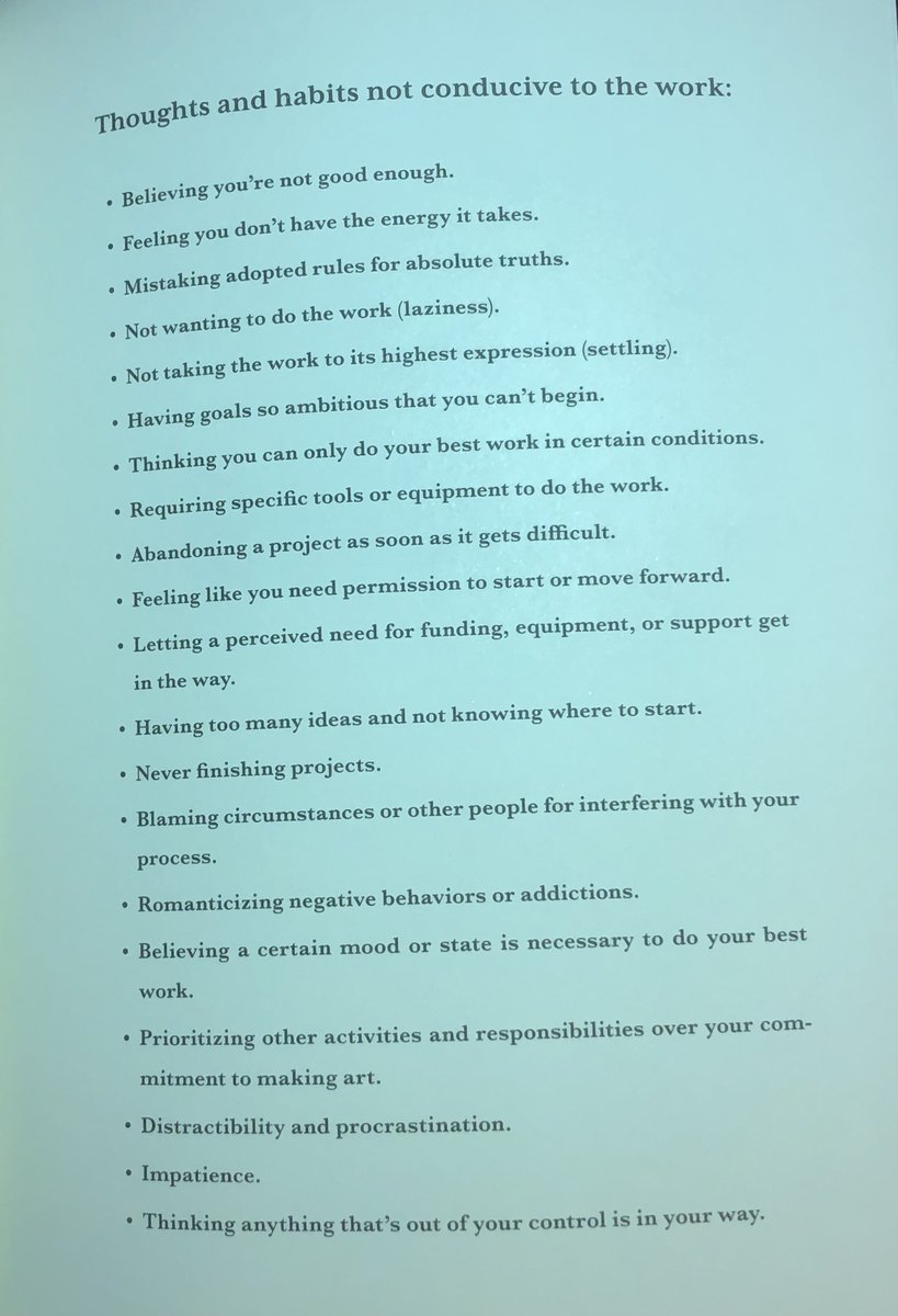 GLChristopher's tweet image. From "The Creative Act: A Way of Being" by Rick Rubin. What are you doing that is not conducive to the work?