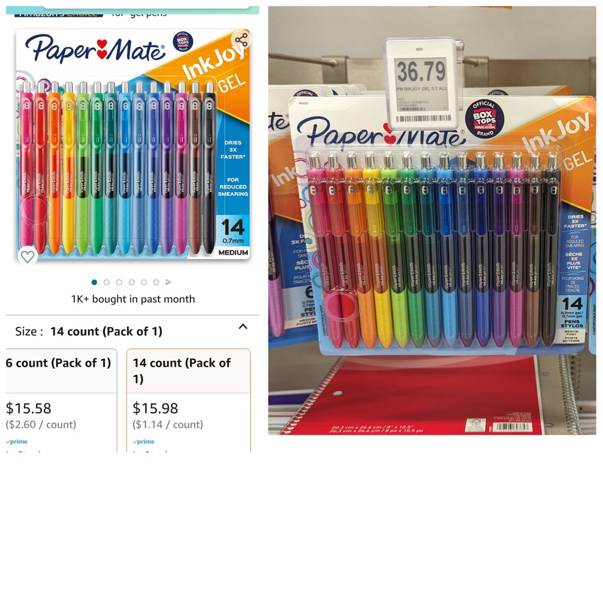 Careful where you buy your school supplies folks! $16 on Amazon vs $37 at Superstore!!  #galenflation @loblawco @RealCdnSS