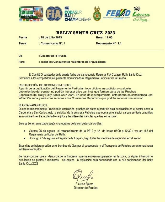 rally fia codasur tweet media