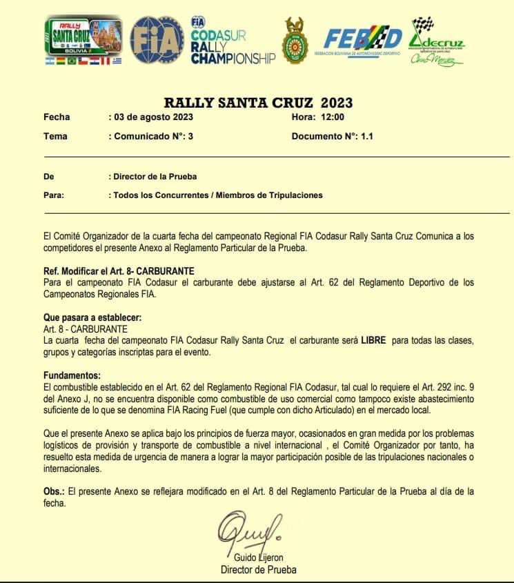 rally fia codasur tweet media