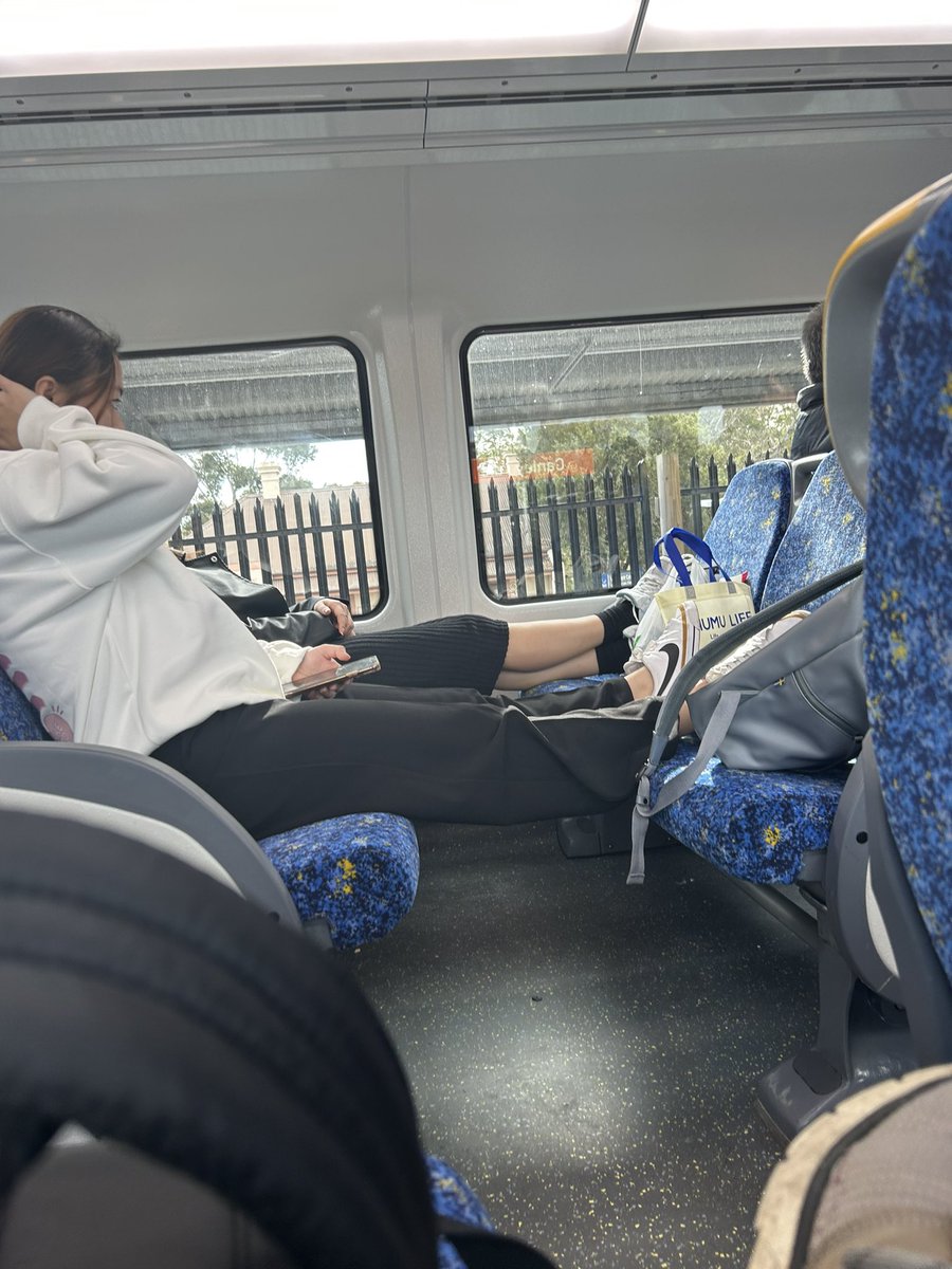 tonyritchie's tweet image. You gotta love some rail passengers. Even when the reminder goes over the speakers about feet on seats. #sydneytrains