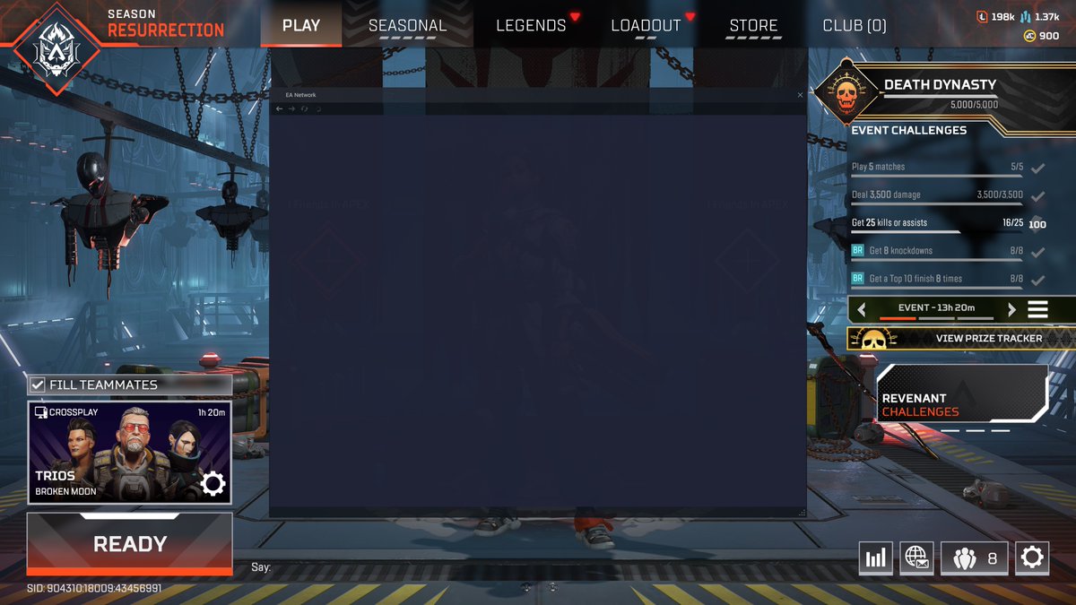 bugsinmypants's tweet photo. @EA @EAHelp @respawn Are you going to fix this? It asks me to log in every time I launch Apex. https://t.co/NzGaxAX8Jh