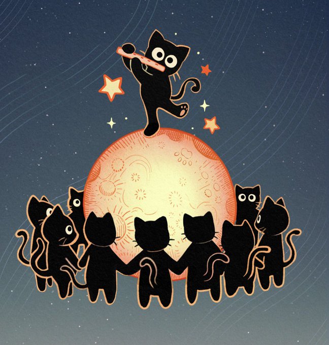 「moon starry sky」 illustration images(Popular)