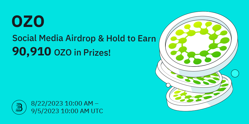 BitMartExchange's tweet photo. 📢To celebrate the listing of Ozone Chain (#OZO) @Ozone_chain, we are giving away 90,910 $OZO in our Social Media Airdrop & Hold to Earn events!

🤑Social Media Airdrops - 10,910 $OZO for users who complete the tasks

🤩Hold to Earn - 80,000 $OZO for users whose $OZO holdings >= $50 of $OZO

🔗Details: https://t.co/qxulL0l1kk

💎Buy Now: https://t.co/D0LltusB7b

#BitMart #CryptoGiveaway