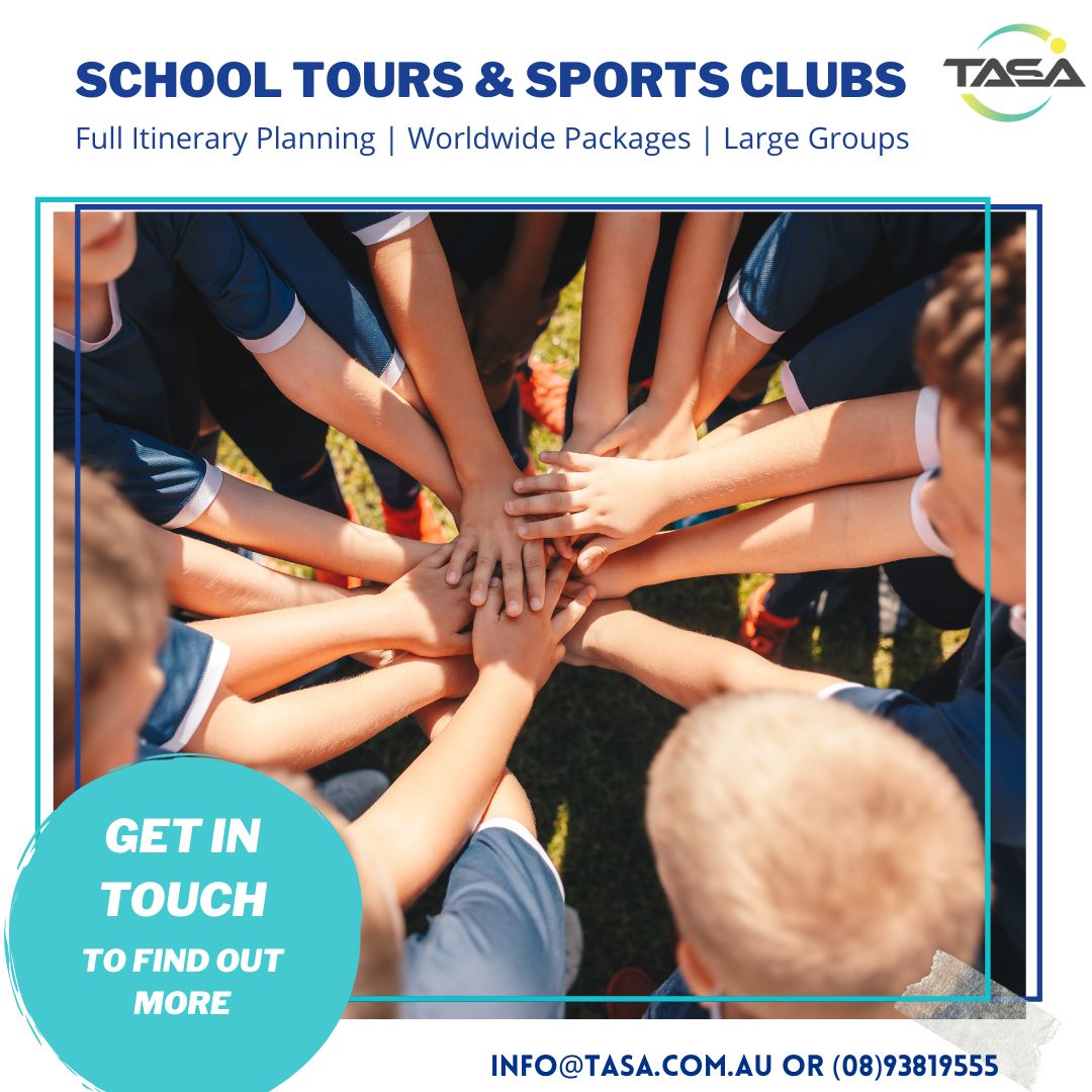 Our team has had the incredible opportunity to organize trips for schools and sports groups all over the world!

Let Travel &amp; Sports Australia make your next trip truly special. Get in touch with us today! 
☎️ 1800 33 44 23
📧 info@tasa.com.au 

#Sports #Trips #Australia
