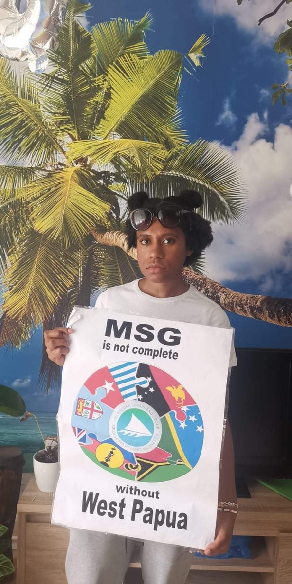 khirlani's tweet photo. The Free West Papua Campaign Family from UK & NL Together straight from the Netherlands #FullySupport " the West Papua's inclusion as a full member within the Melanesian Spearhead Group.
Bring West Papua back to the Melanesian Family!
#WP4MSG #WestPapua4MSG #Melanesian https://t.co/F7ioeKTT97