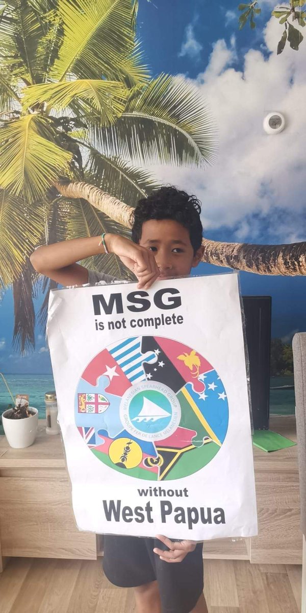 khirlani's tweet photo. The Free West Papua Campaign Family from UK & NL Together straight from the Netherlands #FullySupport " the West Papua's inclusion as a full member within the Melanesian Spearhead Group.
Bring West Papua back to the Melanesian Family!
#WP4MSG #WestPapua4MSG #Melanesian https://t.co/F7ioeKTT97